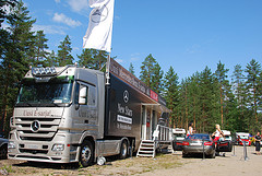 A big Mercedes motor home