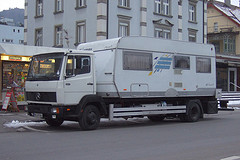 Motorhome on a trailer